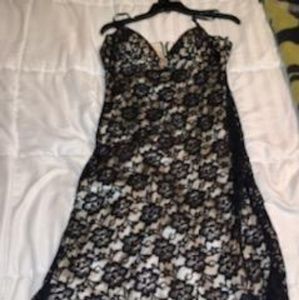 Cocktail black laced dress